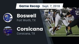 Recap: Boswell   vs. Corsicana  2018
