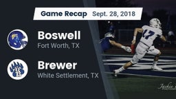 Recap: Boswell   vs. Brewer  2018