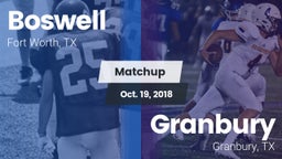 Matchup: Boswell vs. Granbury  2018