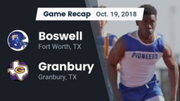 Recap: Boswell   vs. Granbury  2018