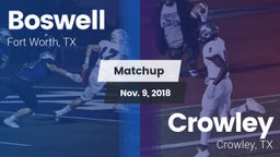 Matchup: Boswell vs. Crowley  2018
