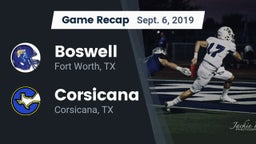Recap: Boswell   vs. Corsicana  2019