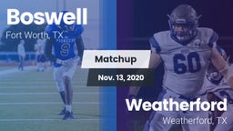 Matchup: Boswell vs. Weatherford  2020