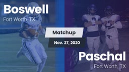 Matchup: Boswell vs. Paschal  2020