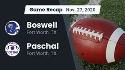 Recap: Boswell   vs. Paschal  2020