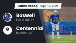Recap: Boswell   vs. Centennial  2021