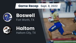Recap: Boswell   vs. Haltom  2022