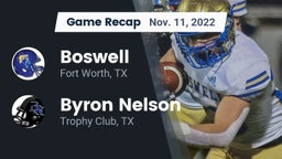 Recap: Boswell   vs. Byron Nelson  2022