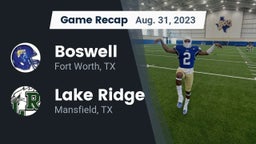 Recap: Boswell   vs. Lake Ridge  2023