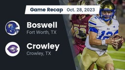 Recap: Boswell   vs. Crowley  2023
