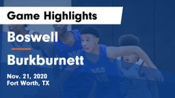 Boswell   vs Burkburnett  Game Highlights - Nov. 21, 2020