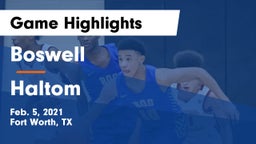 Boswell   vs Haltom  Game Highlights - Feb. 5, 2021