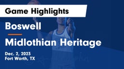 Boswell   vs Midlothian Heritage  Game Highlights - Dec. 2, 2023