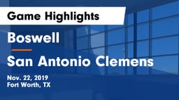 Boswell   vs San Antonio Clemens Game Highlights - Nov. 22, 2019