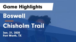 Boswell   vs Chisholm Trail  Game Highlights - Jan. 21, 2020