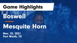 Boswell   vs Mesquite Horn  Game Highlights - Nov. 23, 2021