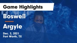 Boswell   vs Argyle  Game Highlights - Dec. 2, 2021