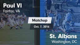Matchup: Paul VI  vs. St. Albans  2016