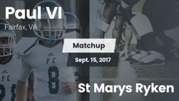 Matchup: Paul VI  vs. St Marys Ryken 2017