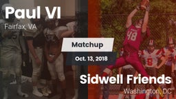 Matchup: Paul VI  vs. Sidwell Friends  2018