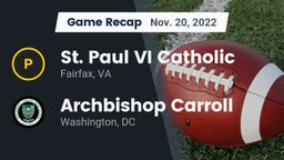Recap: St. Paul VI Catholic  vs. Archbishop Carroll  2022