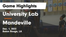 University Lab  vs Mandeville  Game Highlights - Dec. 1, 2022