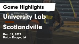University Lab  vs Scotlandville  Game Highlights - Dec. 12, 2022