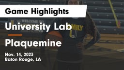 University Lab  vs Plaquemine  Game Highlights - Nov. 14, 2023
