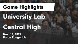 University Lab  vs Central High Game Highlights - Nov. 18, 2023