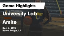 University Lab  vs Amite  Game Highlights - Dec. 7, 2023