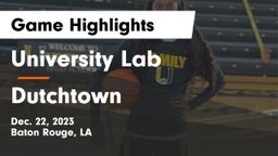 University Lab  vs Dutchtown  Game Highlights - Dec. 22, 2023