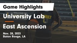 University Lab  vs East Ascension  Game Highlights - Nov. 28, 2023