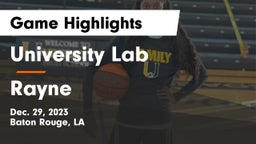 University Lab  vs Rayne  Game Highlights - Dec. 29, 2023