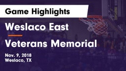 Weslaco East  vs Veterans Memorial  Game Highlights - Nov. 9, 2018