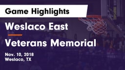 Weslaco East  vs Veterans Memorial  Game Highlights - Nov. 10, 2018