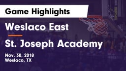 Weslaco East  vs St. Joseph Academy  Game Highlights - Nov. 30, 2018
