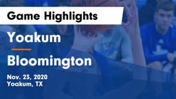 Yoakum  vs Bloomington  Game Highlights - Nov. 23, 2020