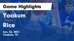 Yoakum  vs Rice  Game Highlights - Jan. 26, 2021