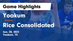 Yoakum  vs Rice Consolidated Game Highlights - Jan. 28, 2022