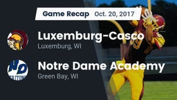 Recap: Luxemburg-Casco  vs. Notre Dame Academy 2017