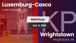 Matchup: Luxemburg-Casco vs. Wrightstown  2018