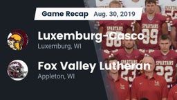 Recap: Luxemburg-Casco  vs. Fox Valley Lutheran  2019