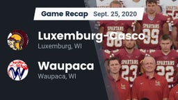 Recap: Luxemburg-Casco  vs. Waupaca  2020