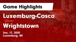 Luxemburg-Casco  vs Wrightstown  Game Highlights - Jan. 17, 2020