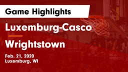 Luxemburg-Casco  vs Wrightstown  Game Highlights - Feb. 21, 2020