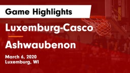 Luxemburg-Casco  vs Ashwaubenon  Game Highlights - March 6, 2020