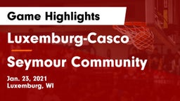 Luxemburg-Casco  vs Seymour Community  Game Highlights - Jan. 23, 2021