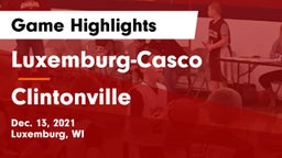Luxemburg-Casco  vs Clintonville  Game Highlights - Dec. 13, 2021