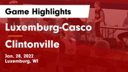 Luxemburg-Casco  vs Clintonville  Game Highlights - Jan. 28, 2022