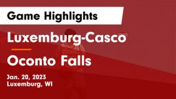 Luxemburg-Casco  vs Oconto Falls  Game Highlights - Jan. 20, 2023